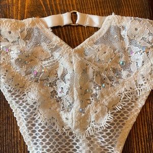 Sexy victorias secret mesh and rhinestone thong
